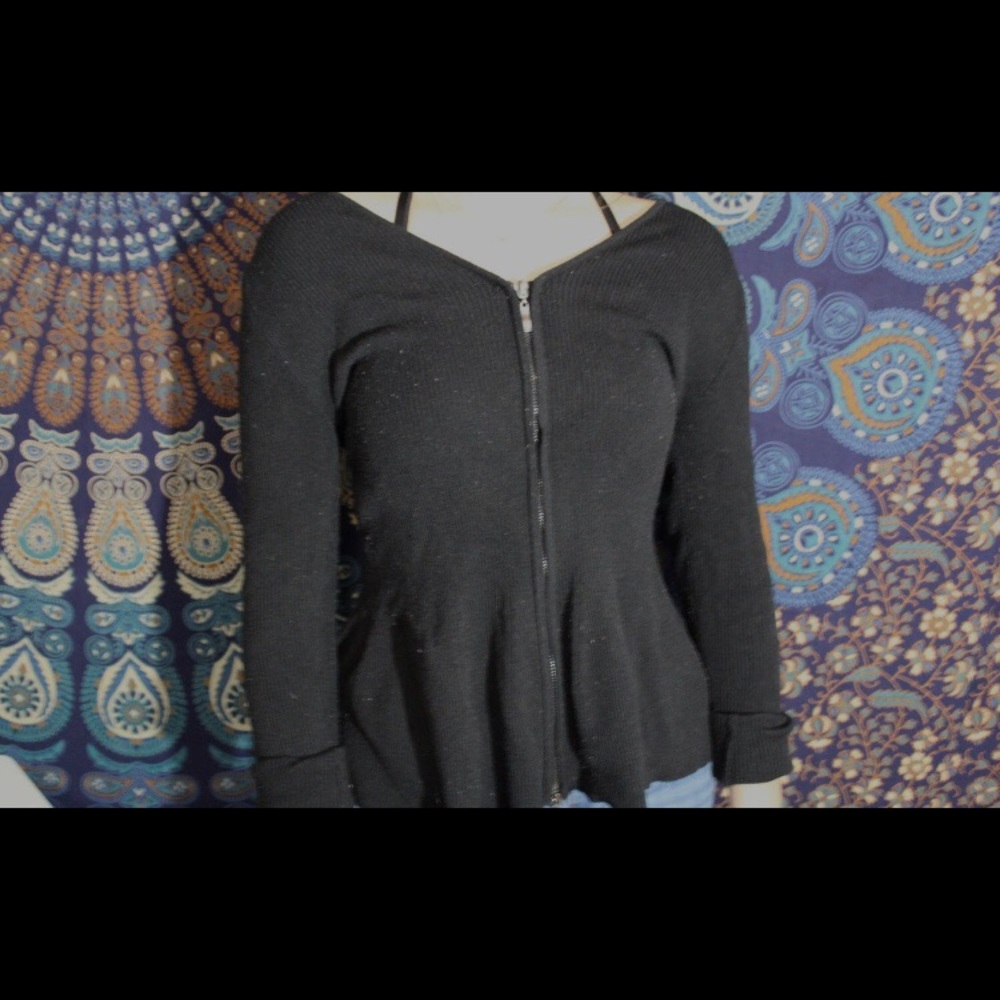 Black zip up sweatshirt
